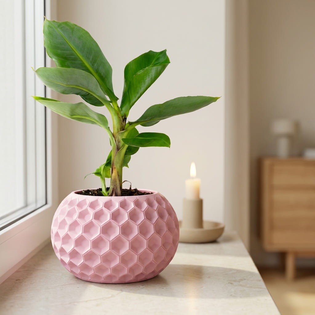 Yvara 3D – nowoczesna doniczka z druku 3D wykonana z biodegradowalnego PLA, stworzona z myślą o wyjątkowych wnętrzach -parapet.jpg