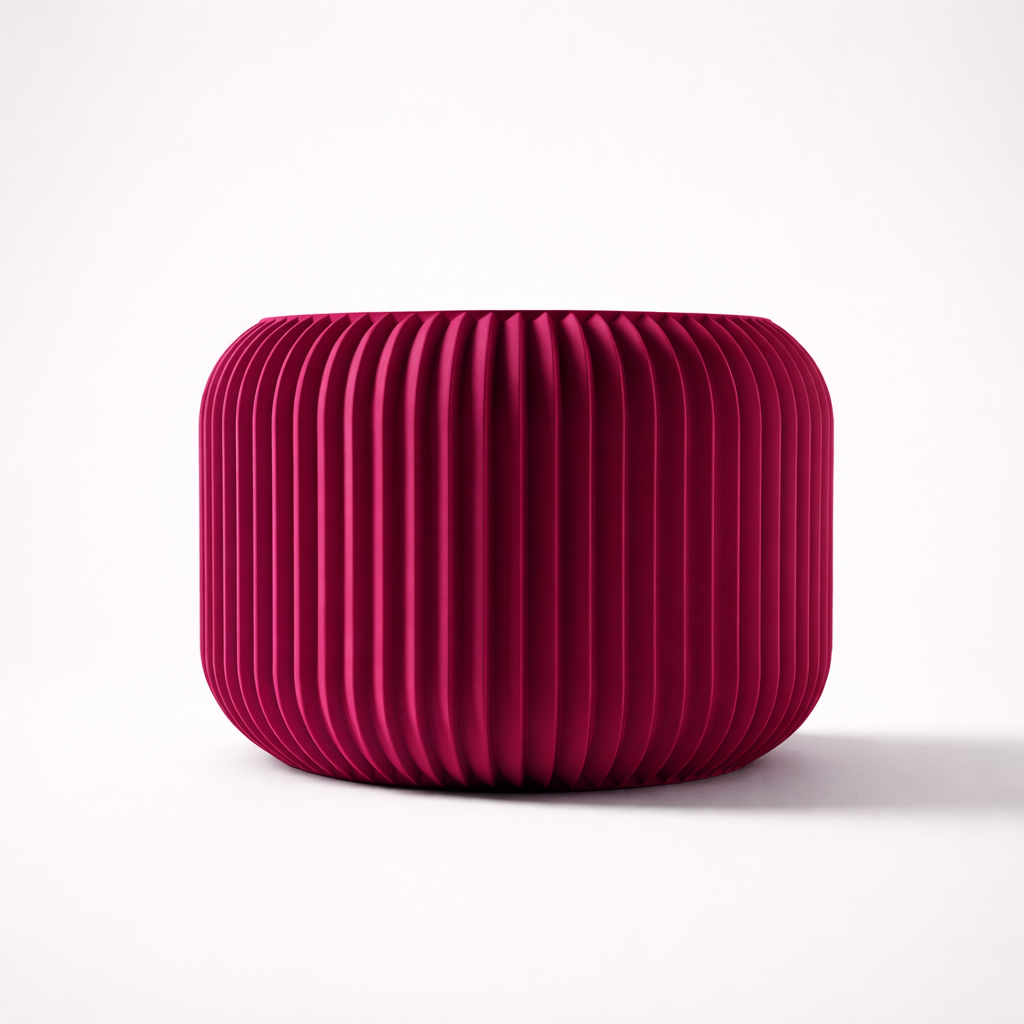 Elava 3D – nowoczesna doniczka z druku 3D wykonana z biodegradowalnego PLA, stworzona z myślą o wyjątkowych wnętrzach-bordo.png