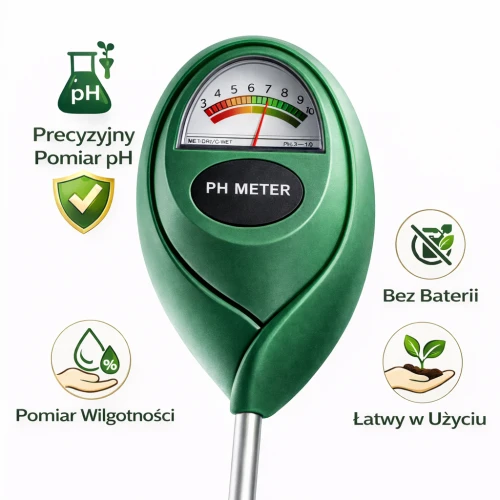 MIERNIK PH GLEBY BEZ BATERII, KWASOMIERZ GLEBOWY 3-10 PH