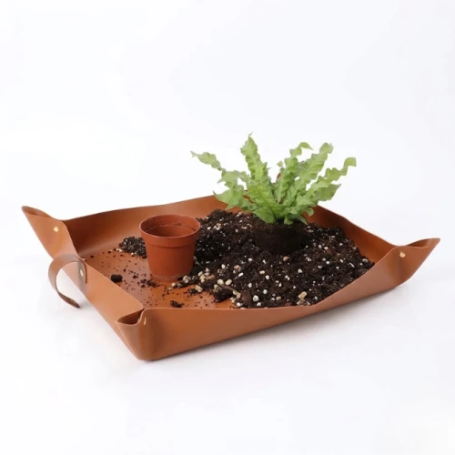 Mata do przesadzania roślin z eko-skóry 