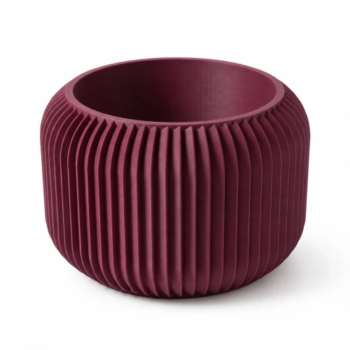 Designerska doniczka Elava 3D, prążkowana, w 10 kolorach