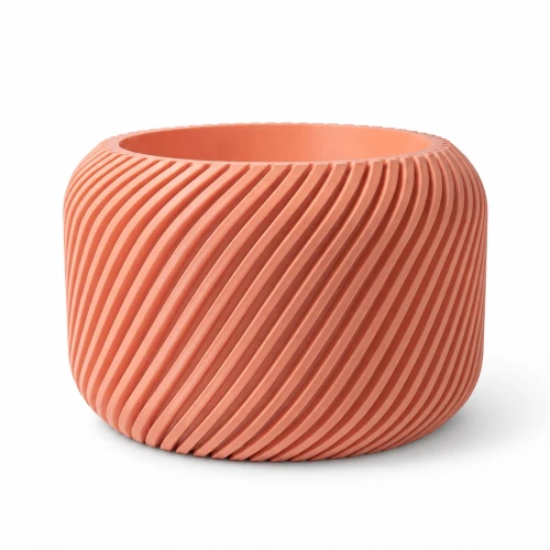 Designerska doniczka Orala 3D, ryflowana, w 10 kolorach