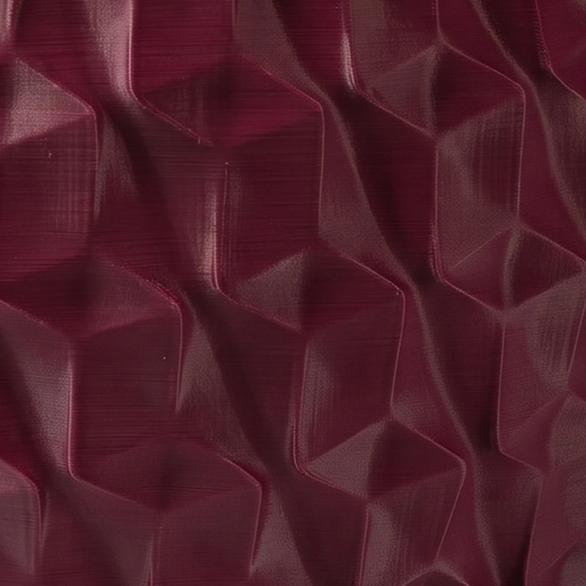 Doniczka Sirella 3D, kolor bordowy, zbliżenie faktury
