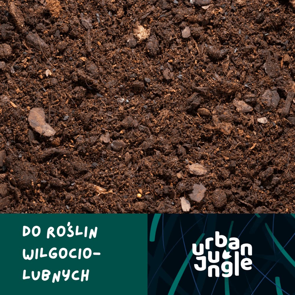 Podłoże Urban Jungle do skrzydłokwiatu, pachiry i bananowca, gotowa mieszanka do roślin wilgociolubnych.